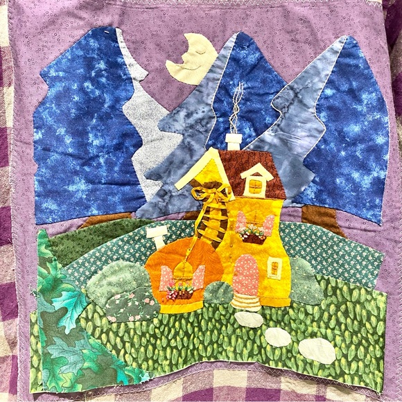 Wearable ART Enchanting MOON back detailing purple buffalo flannel shirt/shacket - Picture 2 of 16